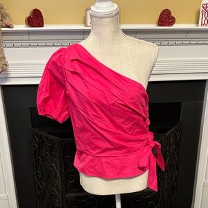 Sugar lips Elegant Pink One-Shoulder Top